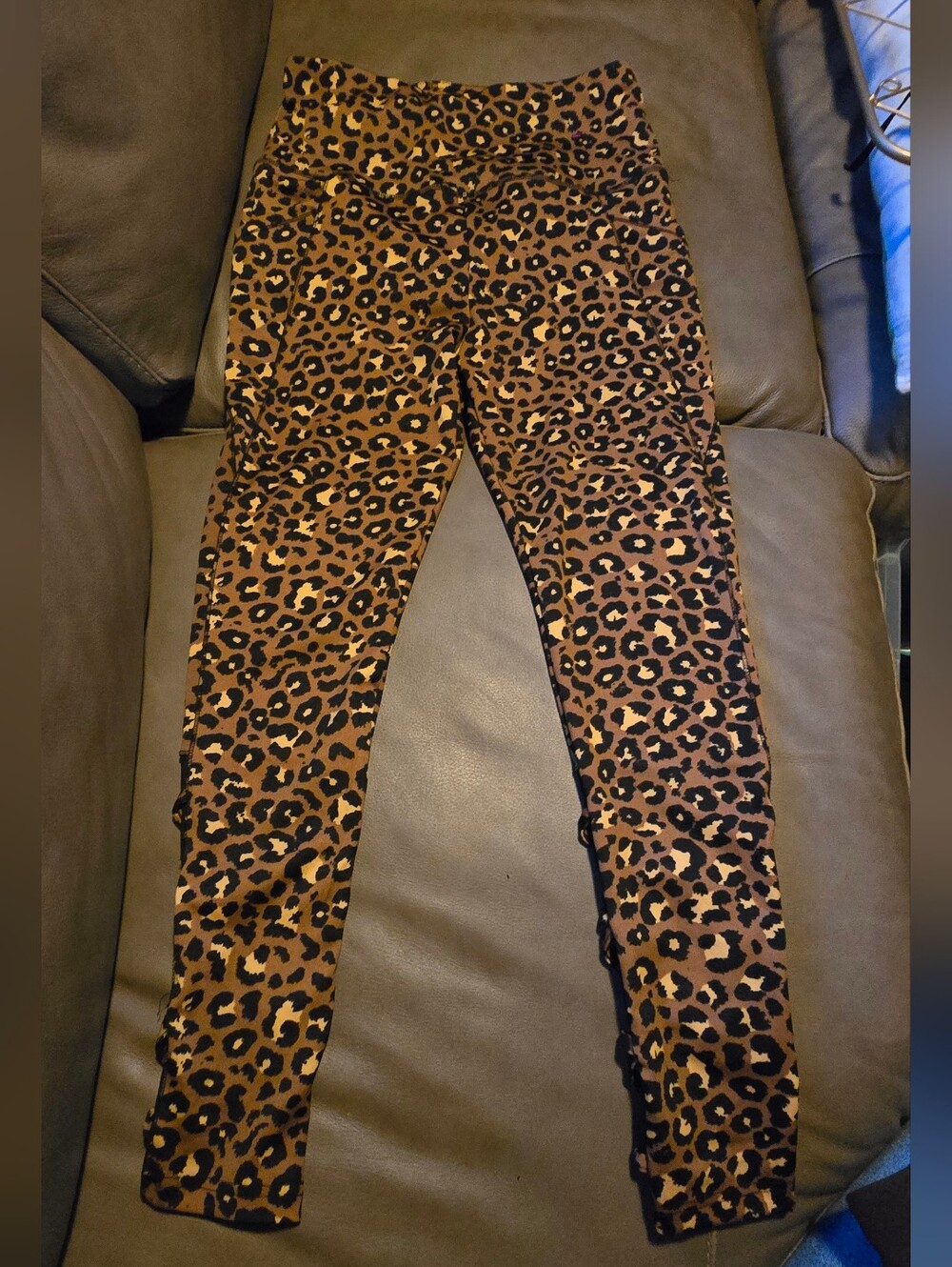 shosho Leopard Print Leggings - Brown & Black